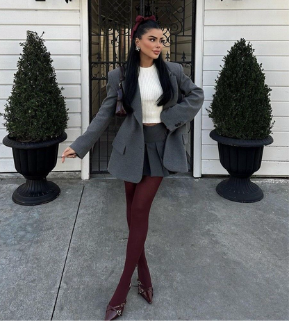 Burgundy Tights