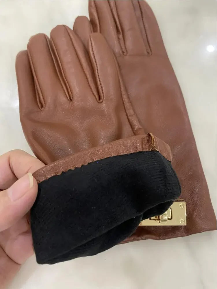 Hermé Leather Gloves