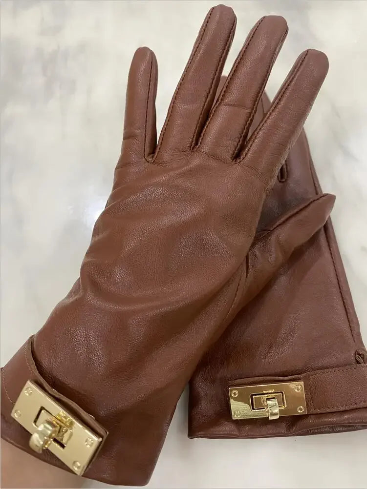 Hermé Leather Gloves